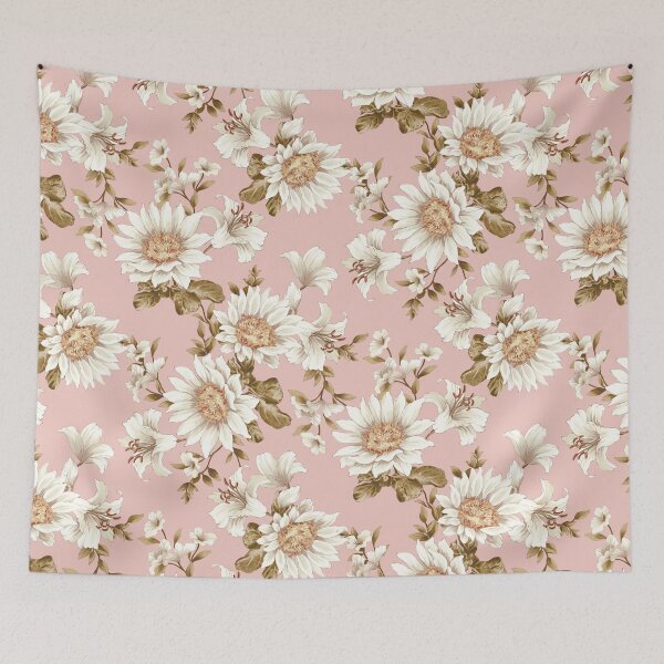 Item preview, White sunflower_Light pink designed and sold by goldstar1930.