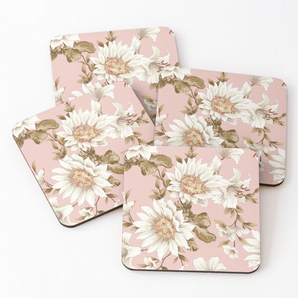 Item preview, White sunflower_Light pink designed and sold by goldstar1930.