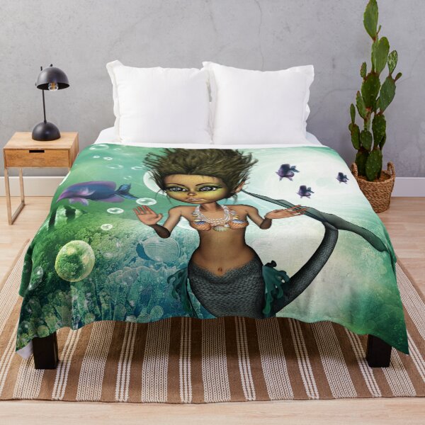 Item preview, Sweet little mermaid in the deep ocean designed and sold by nicky2342.