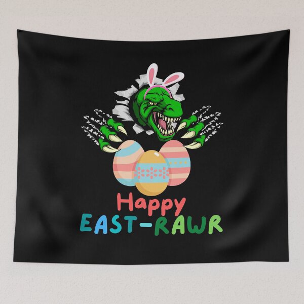 Item preview, Happy East-Rawr Funny Easter Bunny T-rex Mash Up designed and sold by ecdato.