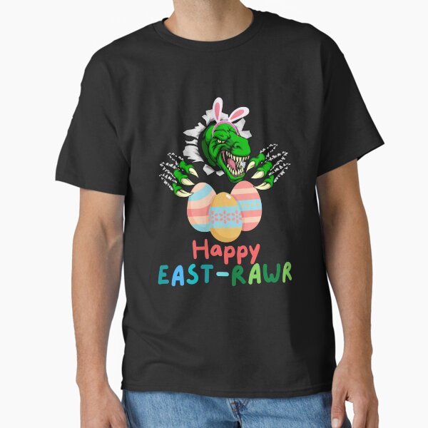 Item preview, Happy East-Rawr Funny Easter Bunny T-rex Mash Up designed and sold by ecdato.