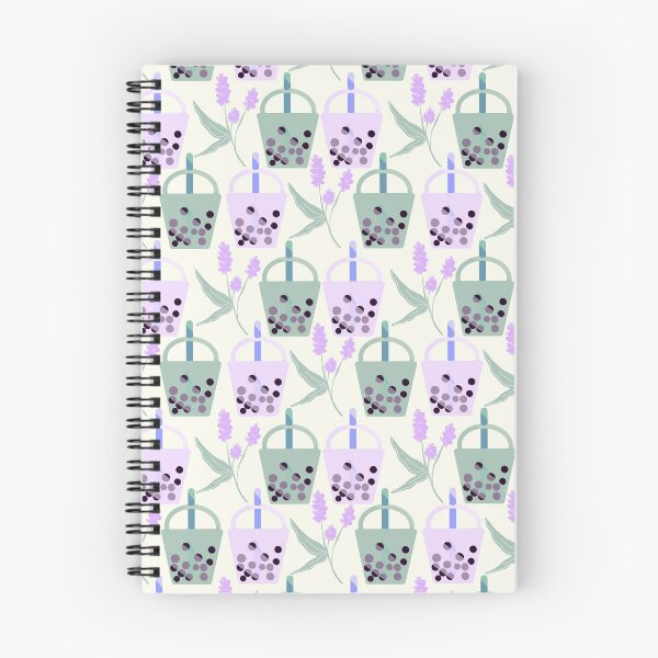 Item preview, lavender bubble tea pattern designed and sold by TAPIOCACLUB.