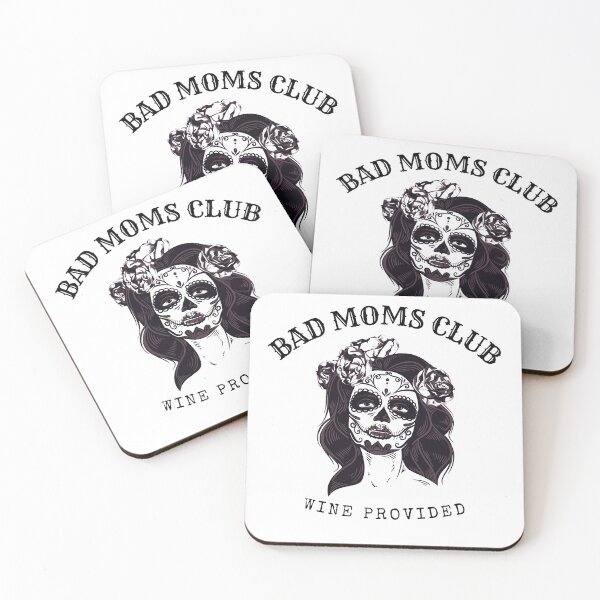 Item preview, Bad Moms Club Wine Provided Mom Skull  designed and sold by Sujitra  Romyen.