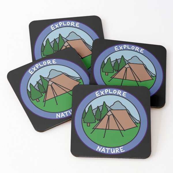 Item preview, Explore Nature Camping Badge designed and sold by BundaBear.