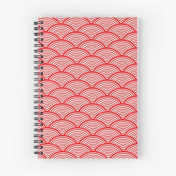 Item preview, Red Japanese Wave Pattern designed and sold by Zen Zielke.
