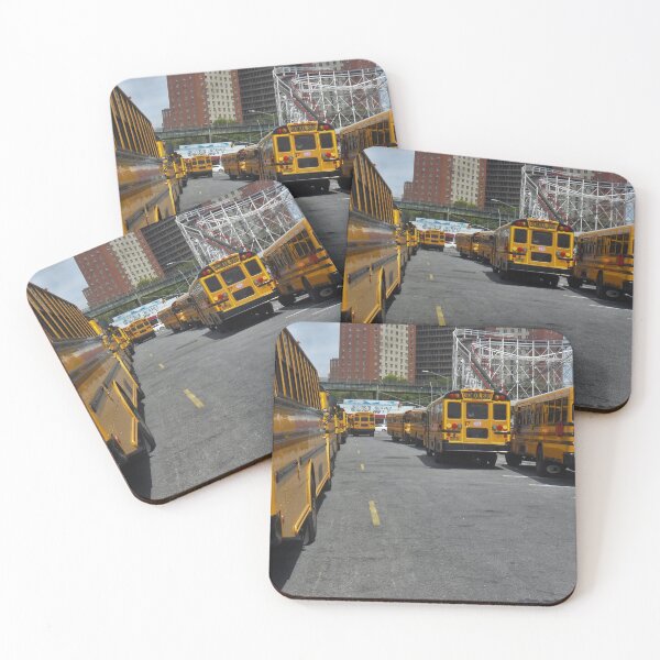 Item preview, Coney Island - School Buses parking designed and sold by RoamingRabbit.