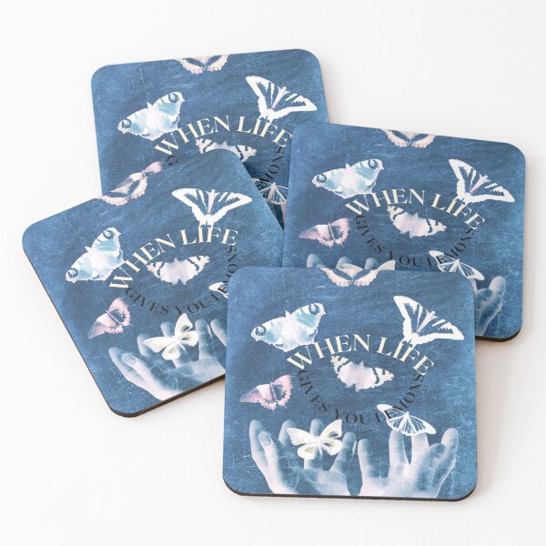 Item preview, Life, Lemons for Vegans, When life gives you lemons, blue Butterflies  designed and sold by ZenArt-Fern.
