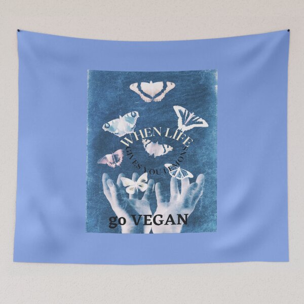 Item preview, Life, Lemons for Vegans, When life gives you lemons, blue Butterflies  designed and sold by ZenArt-Fern.