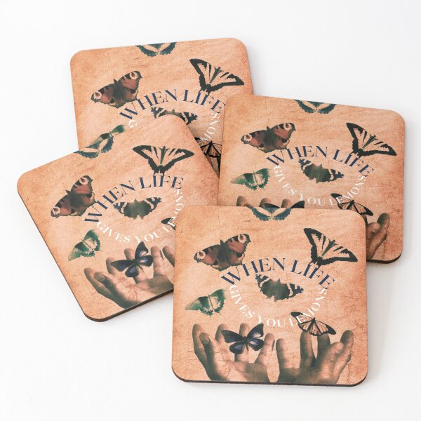 Item preview, Life, Lemons for Vegans, When life gives you lemons, pink Butterflies  designed and sold by ZenArt-Fern.