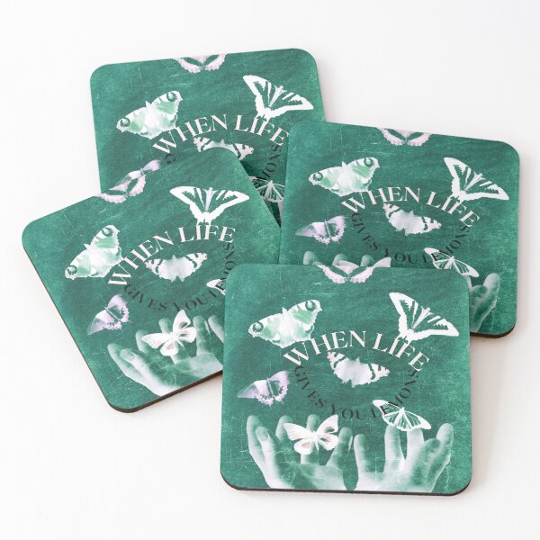 Item preview, Life, Lemons for Vegans, When life gives you lemons, greeny blue Butterflies  designed and sold by ZenArt-Fern.