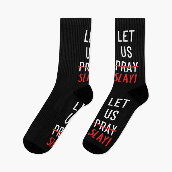 Item preview, Let Us Pray And Slay! designed and sold by Legit Hooligan.