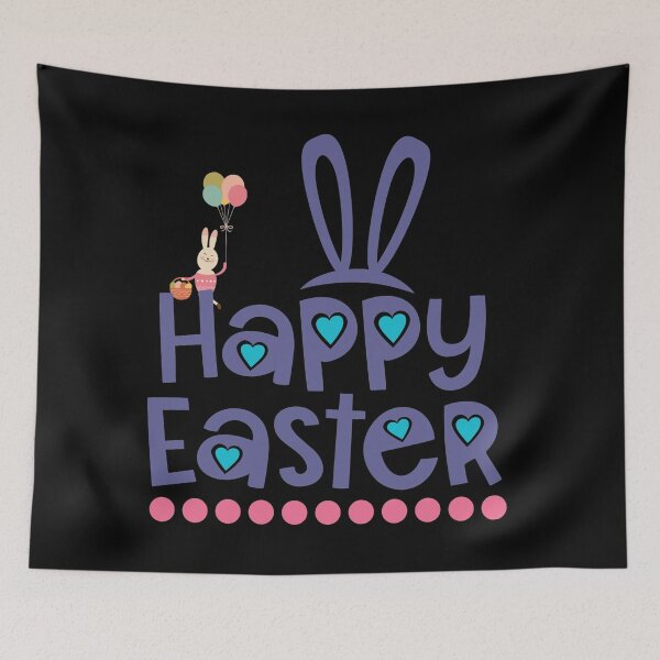 Item preview, Happy Easter  design with bunny holding  balloons designed and sold by Moussa  Sussi.