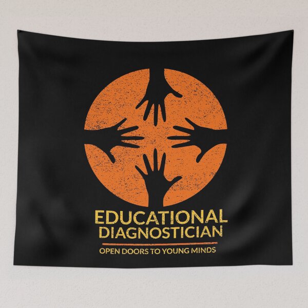Item preview, Educational Diagnostician. Opening Doors to Young Minds yellow writing designed and sold by GmolahUnlimited.