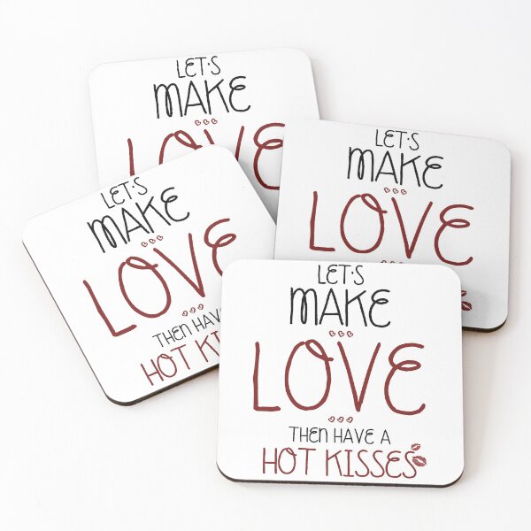 Item preview, Lets Make Love and then have a Hot Kisses Lettering Design designed and sold by Khotekmei.