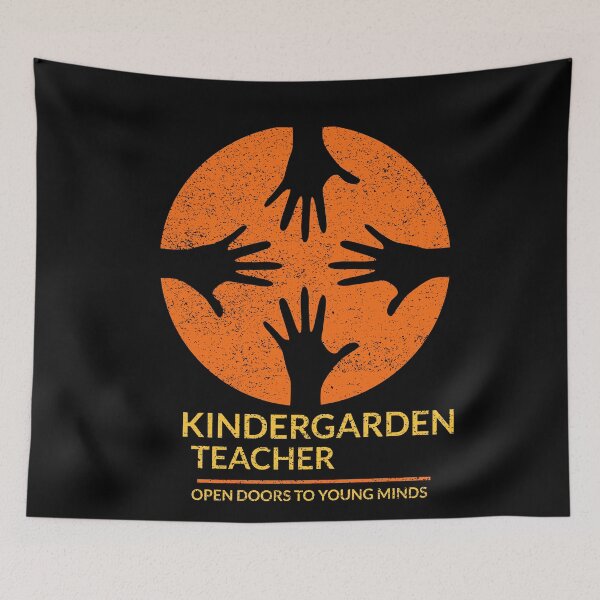 Item preview, Kindergarden Teacher. Opening Doors to Young Minds yellow writing designed and sold by GmolahUnlimited.
