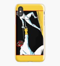 Fencing retro vintage style drawing iPhone Case