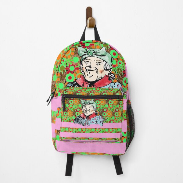 Item preview, Witwe Bolte, floral pattern, colorful illustration Wilhelm Busch designed and sold by Mauswohn.