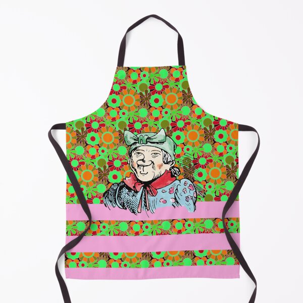 Item preview, Witwe Bolte, floral pattern, colorful illustration Wilhelm Busch designed and sold by Mauswohn.