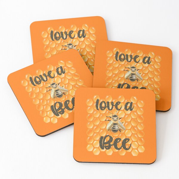 Item preview, Love a Bee! (On Orange) designed and sold by PawsitiveMum.