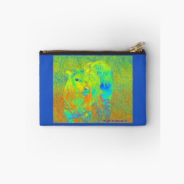 Item preview, COW ART, COLOURFUL CALF IN THE GRASS designed and sold by Opalbluerose.
