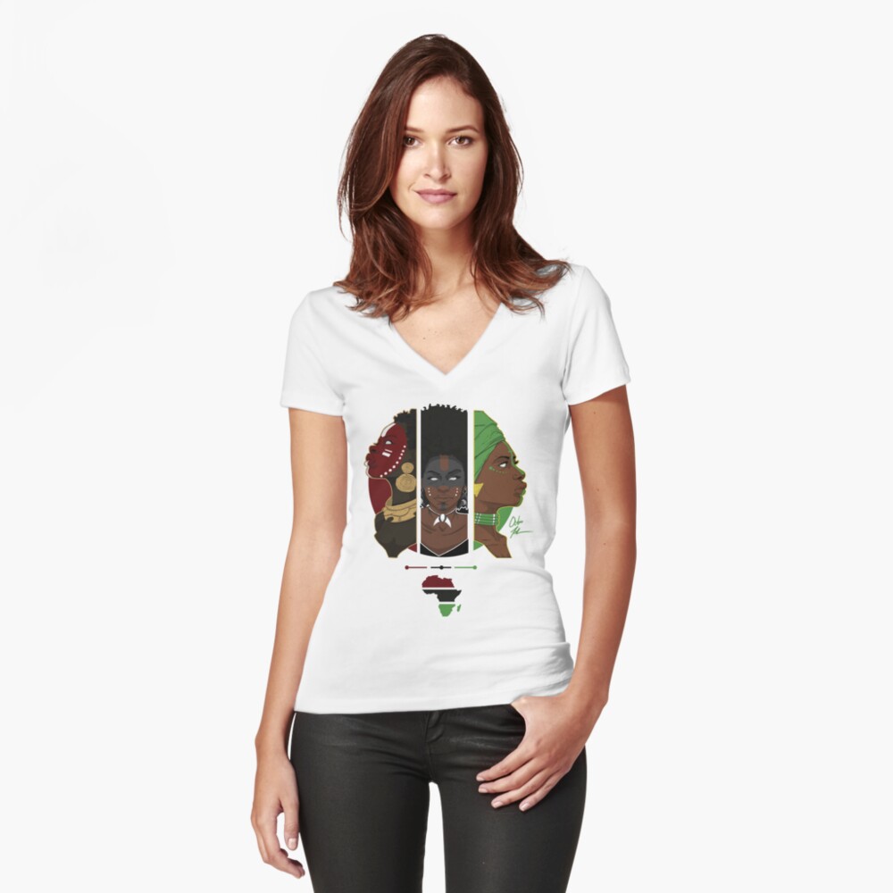 Item preview, Fitted V-Neck T-Shirt designed and sold by octavianjohnson.