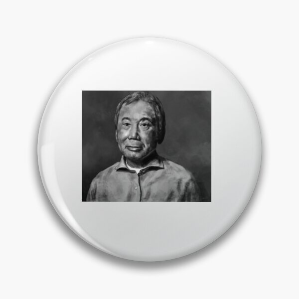 Item preview, Haruki Murakami Portrait Painting  designed and sold by DianneNorris.