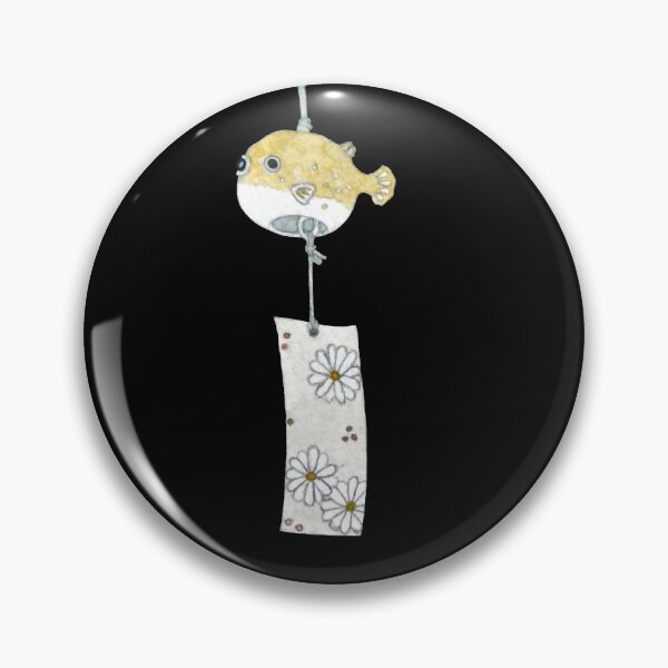 Item preview, Japanese Pufferfish Wind Chimes, ffūrinrin (風鈴) designed and sold by mooonhannah.