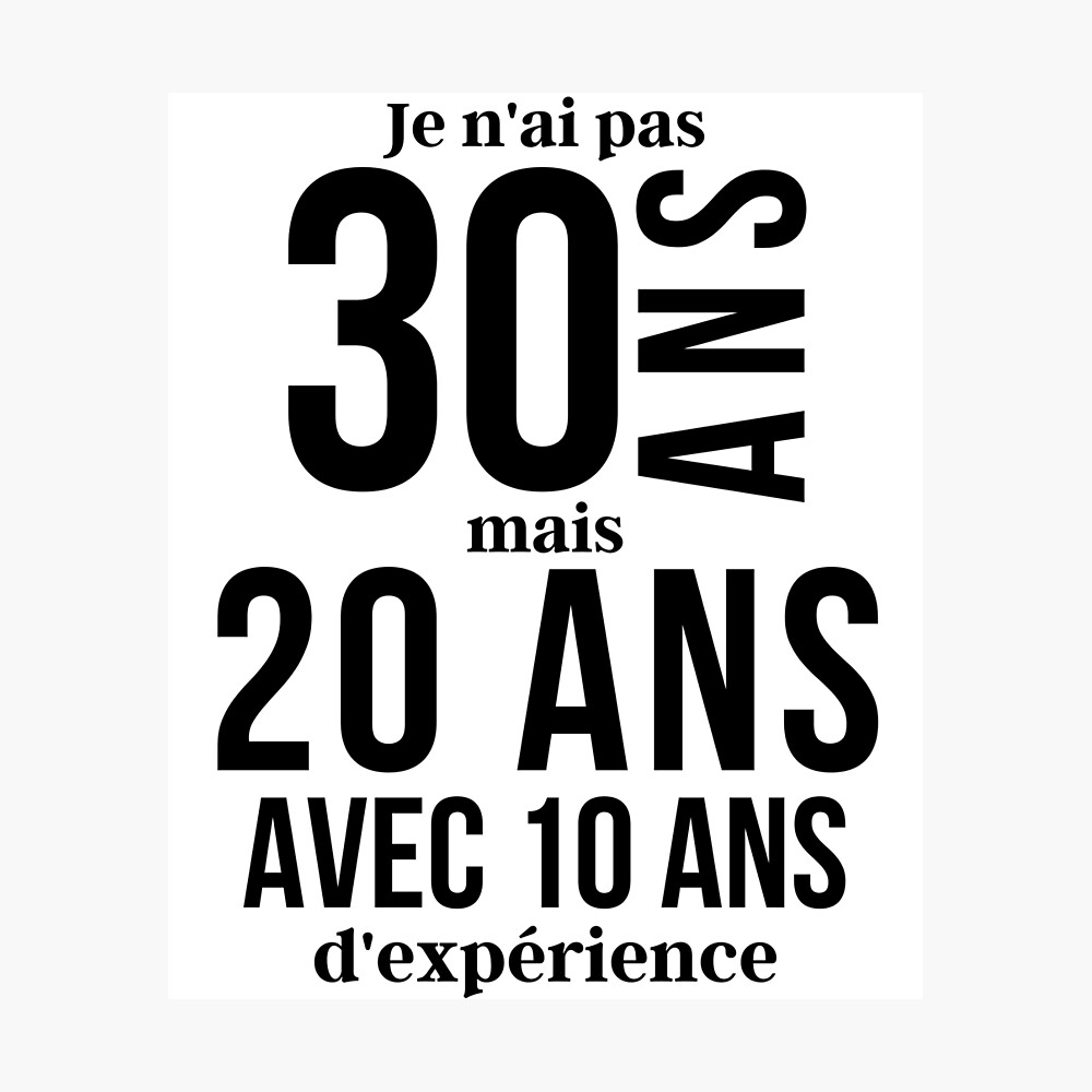 ♥ J Peux Pas j ai 30 ans ♥ MAGNET/Aimant 5,6 cm idée cadeau humour anniversaire birthday excuse