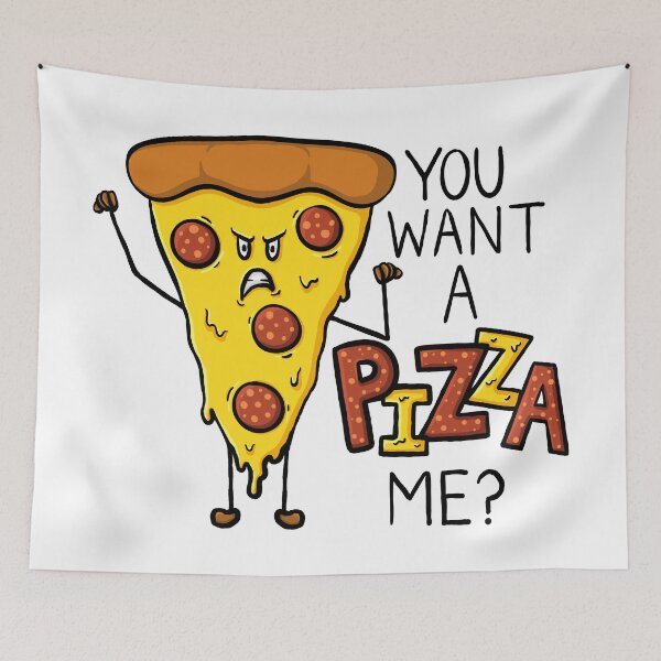 Item preview, You want a PIZZA me?! Fun Pizza Pun Digital Illustration designed and sold by AlmightyClaire.