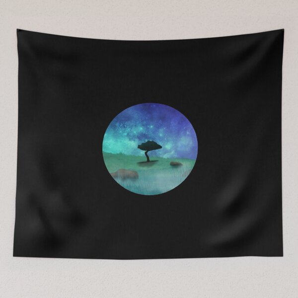 Item preview, Tree Silhouette Galaxy Sky designed and sold by sketchworks.