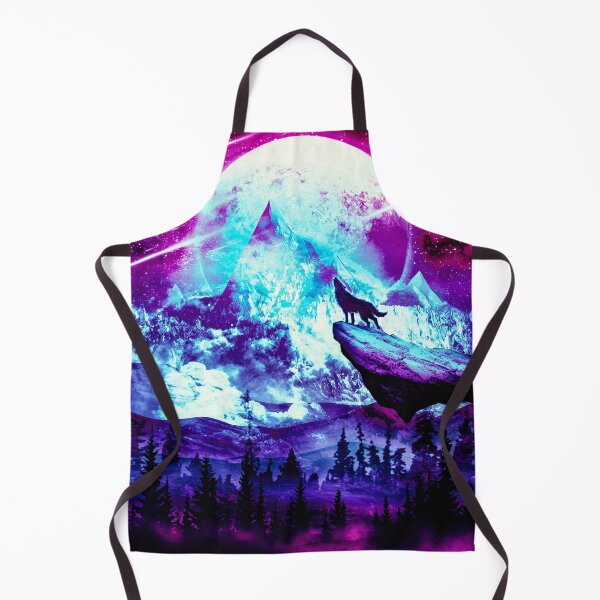 Item preview, Galaxy pattern with moon and wolf in Hills designed and sold by Unique-Tees.