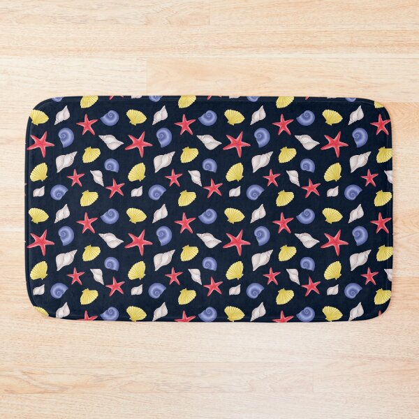 Item preview, Summer beach pattern- Colorful Seashells (Dark Background) designed and sold by DesignTreasure.