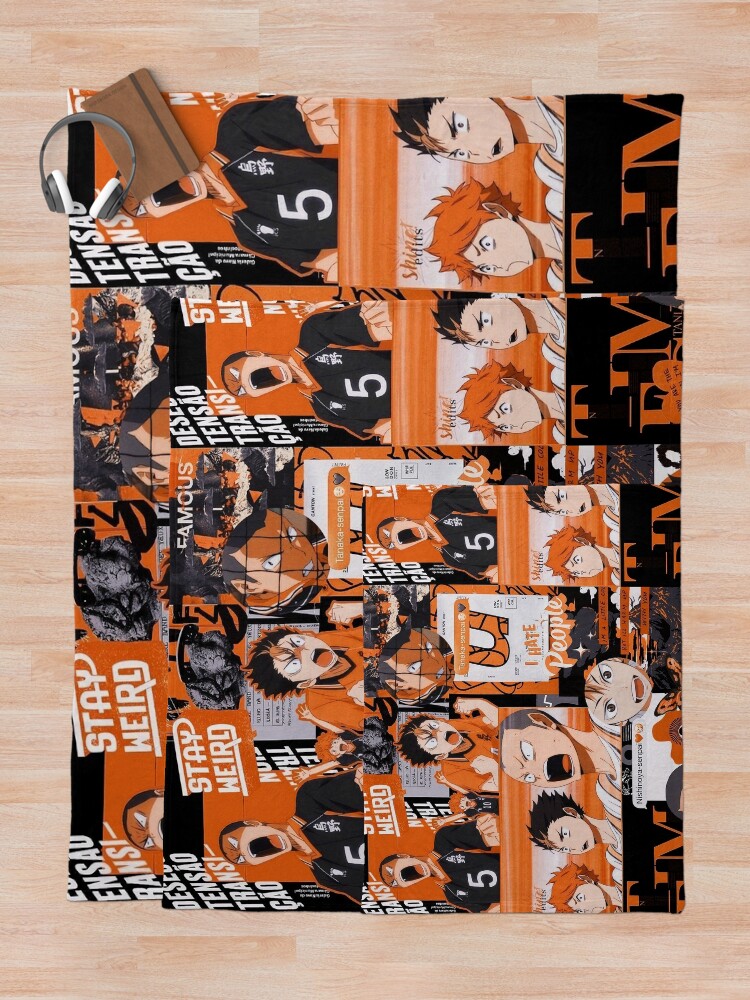 "Haikyuu Poster Anime Series" Throw Blanket by charlesschott Redbubble