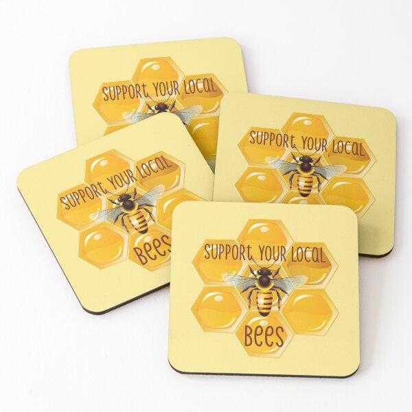 Item preview, Support Your Local Bees! (On Lt. Yellow) designed and sold by PawsitiveMum.