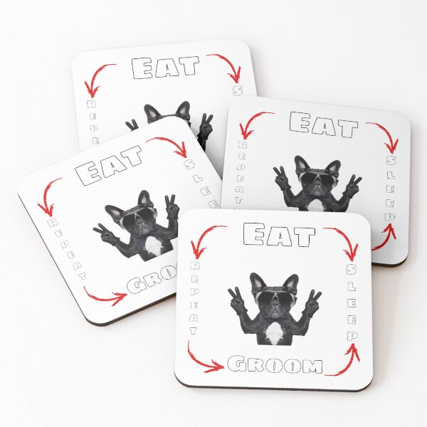 Item preview,  Dog grooming eat sleep groom repeat designed and sold by Sesame1195.