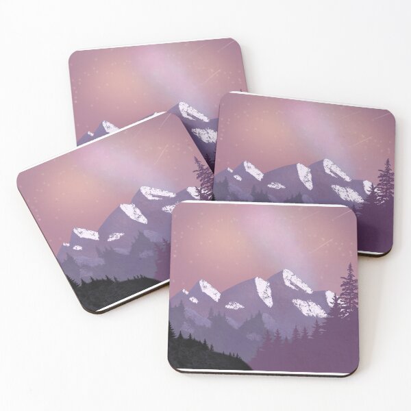Item preview, Purple sunset in the mountains designed and sold by Monskyart.
