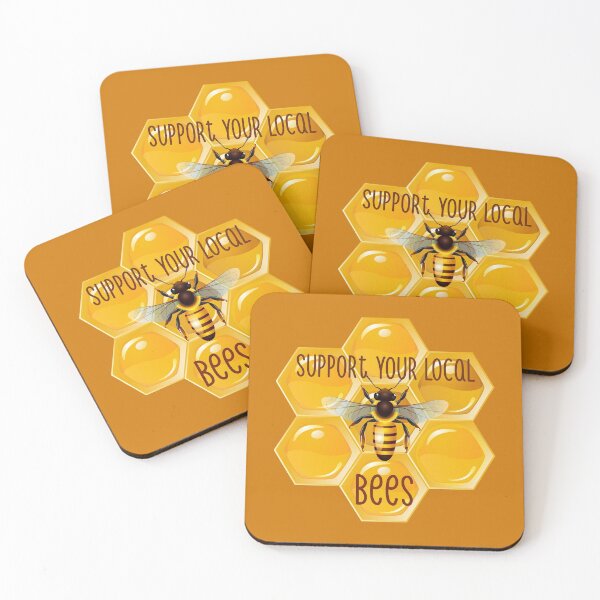 Item preview, Support Your Local Bees! (On Yellow) designed and sold by PawsitiveMum.