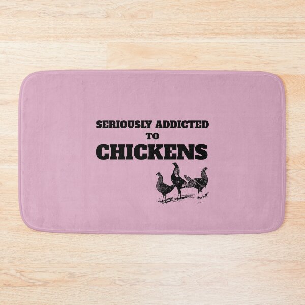 Item preview, Seriously Addicted to Chickens -funny chicken design on dusty pink designed and sold by katiekendall.