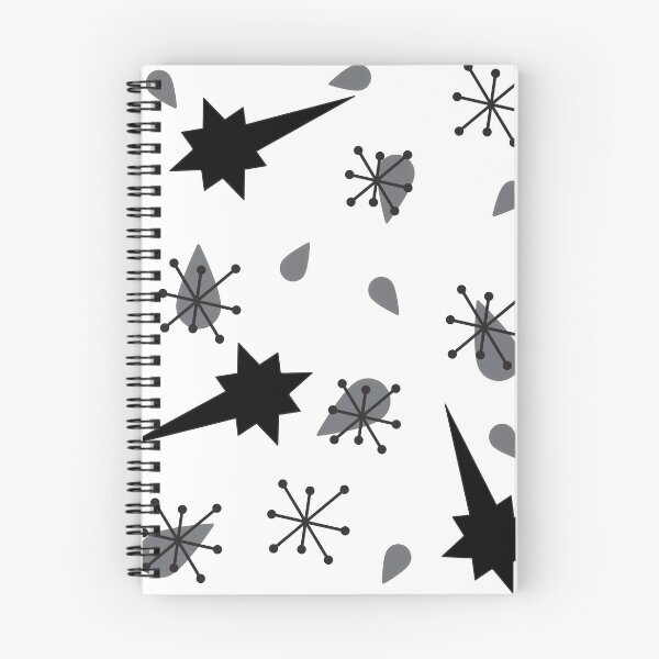 Item preview, Black and White Retro Starburst and Raindrop Pattern designed and sold by LavenderMint.
