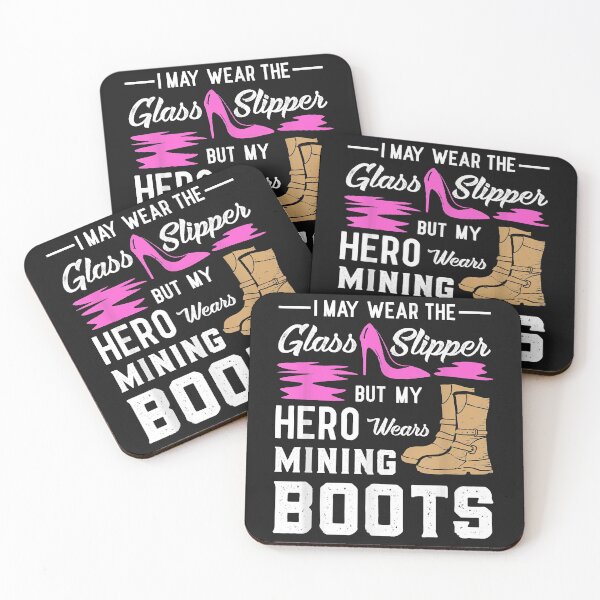 Artikelvorschau, My Hero Wears Mining Boots Coal Miner Gift Wife T-Shirt entworfen und verkauft von Lukifo-Caster.
