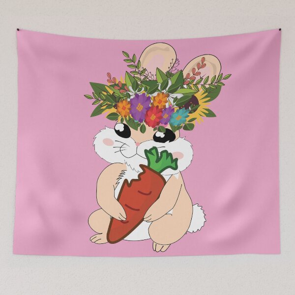 Item preview, Cute Bunny Rabbit Loaf- cute baby floral bunny designed and sold by Rajpramanik.