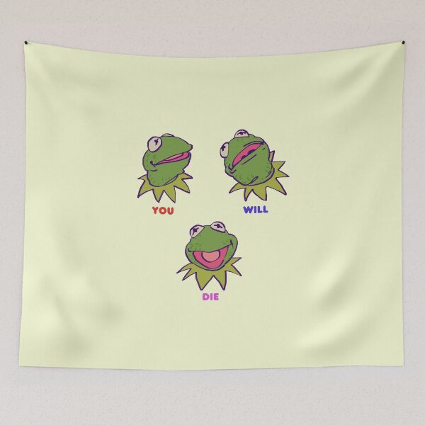 Item preview, I draw kermit the frog saying you will die. cursed muppets meme. designed and sold by RansRoom.