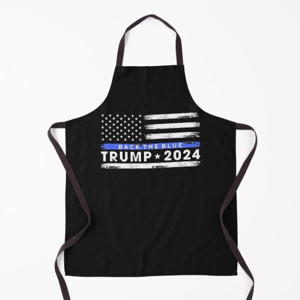 Item preview, Pro Trump 2024 Back The Blue Thin Blue Line American Flag Pullover Hoodie designed and sold by Lukifo-Caster.