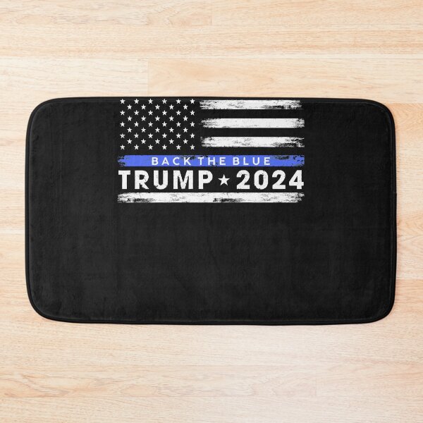 Item preview, Pro Trump 2024 Back The Blue Thin Blue Line American Flag Pullover Hoodie designed and sold by Lukifo-Caster.