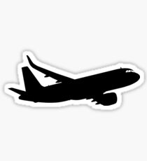 Pegatina Avión de pasajeros nocturno