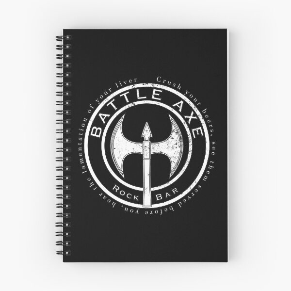 Item preview, Battle Axe Rock Bar black and white retro designed and sold by skocartwork.