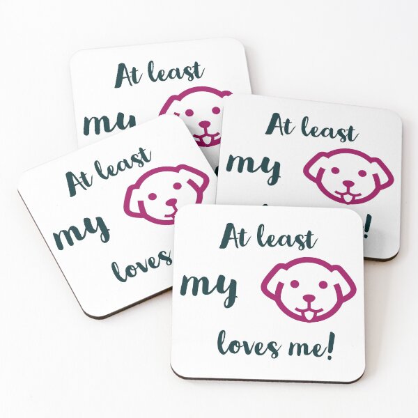 Item preview, at least my bulldog loves me designed and sold by PCpallavi.