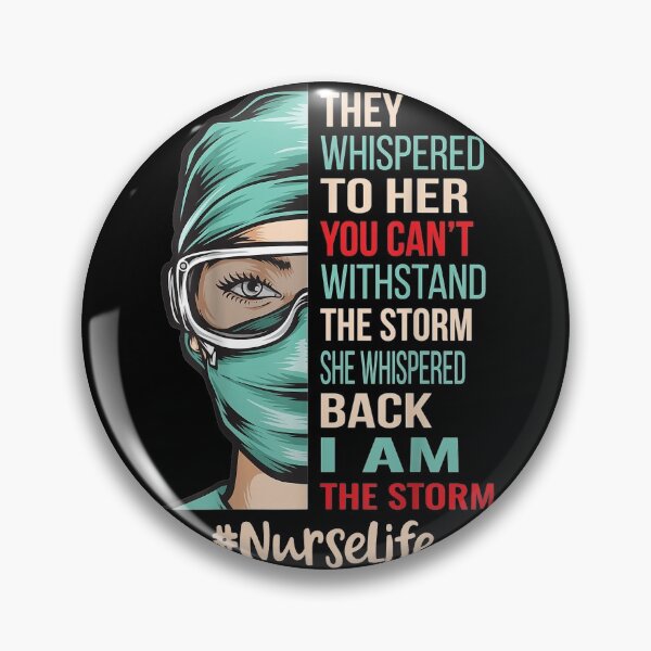 Item preview, Nurse ,RN,LP,ICU,ER,LVN,NP,CNS They Whispered To Her You Can't Withstand The Storm Nurse Educated Vaccinated Caffeinated Dedicated - Funny Nurse Gift designed and sold by codyemantai.
