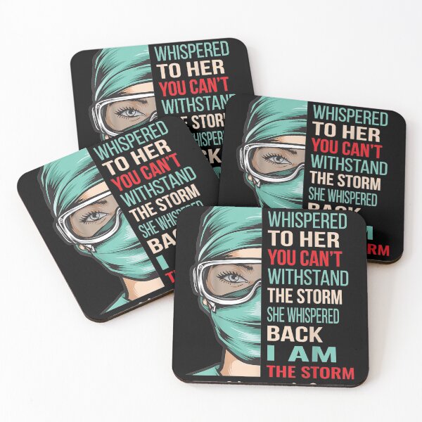Item preview, Nurse ,RN,LP,ICU,ER,LVN,NP,CNS They Whispered To Her You Can't Withstand The Storm Nurse Educated Vaccinated Caffeinated Dedicated - Funny Nurse Gift designed and sold by codyemantai.