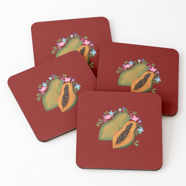Item preview, Papaya Floral Art, Papayas and Flowers, Blooming Papayas, Fruit Design   designed and sold by Warenae.
